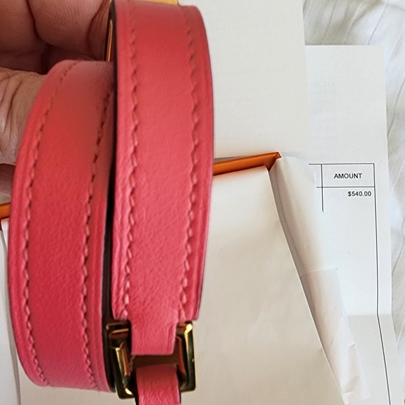 Hermès Rivale Double Tour Bracelet Swift Rose Azalee T2 - Picture 11 of 15